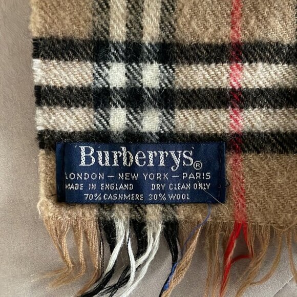 Vintage Burberry Scarf, Classic check, short length - Picture 2 of 4